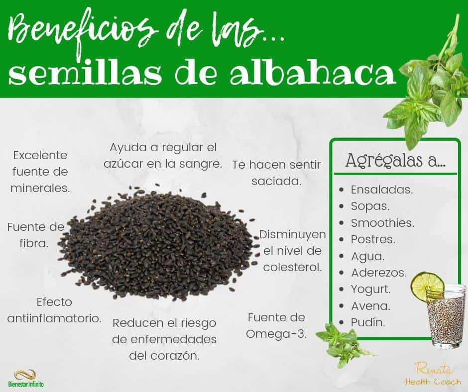 Beneficios de las semillas de albahaca