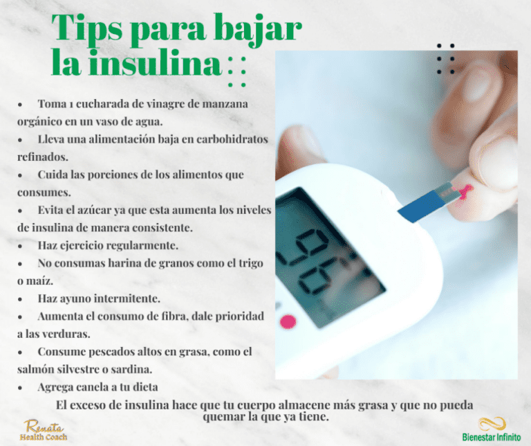 Tips para bajar la insulina.